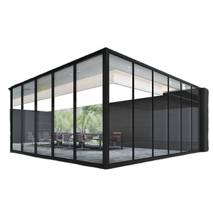 SZMK 2026 Cloison Modulaire en Verre et Alliage d'Aluminium Ignifuge Double Couche Dépolie STC35 <span class=keywords><strong>Isolation</strong></span> Acoustique pour Bureau Commercial - Product Image 2