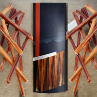 Wild Wolf 12-inch Beef Bully Sticks (8oz./~5 Batang) Tulang Kunyah Anjing Sehat Alami Tahan Lama Rendah Bau Ketebalan Campuran