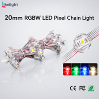 Lumière ponctuelle LED RGBW SK6812 pour extérieur, DC5V 20MM, guirlande lumineuse programmable pour les grandes décorations de place publique en extérieur