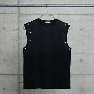 Camisetas sin mangas vintage para hombre, personalizadas al por mayor, 100% algodón, lavado ácido, peso pesado, ecológicas - Product Image 1