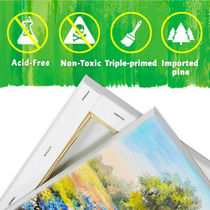 Fournitures d'art 80X100cm toile tendue, 1.8cm d'épaisseur Art apprêté <span class=keywords><strong>toiles</strong></span> pour la peinture, toile <span class=keywords><strong>de</strong></span> peinture vierge pour peintures acryliques et huiles - Product Image 3