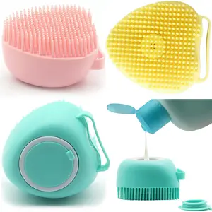 Body Scrubber Met Zeepdispenser Voor Douche Siliconen Exfoliërende Borstels Zacht Lichaam Exfoliator Bad Loofah