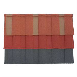 วัสดุมุงหลังคาอาคารหรือตกแต่งกระเบื้องหลังคาเคลือบสีแดงโลหะหินคลาสสิก2.3-3.2กก. ต่อชิ้น - Product Image 2