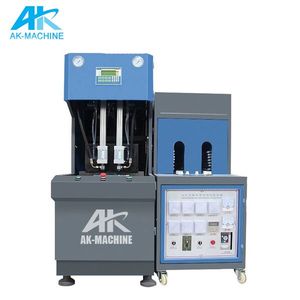 semi-automatic plastic pet water bottle jar stretch blow blowing molding moulding maker making machine for water bottle