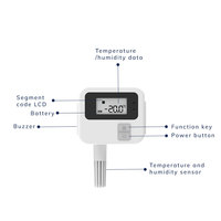 Iot temp et hygromètre industriel intelligent portable sans fil bluetooth ble enregistreur de données capteur de température avec sonde