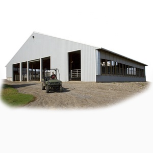Cobertizo de vaca de acero ligero prefabricado de China para edificios de estructura de acero de diseño Industrial de bajo costo de Casa de <span class=keywords><strong>apartamentos</strong></span> de granja - Product Image 5