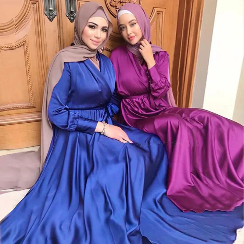 Fashion Middle East Arab Dubai Woman Clothing Robe Islamic Long Dresses Caftan Abaya Egypt Muslim Women Dress