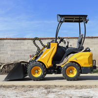 Livraison gratuite, mini chargeur télescopique 4x4 Dvier, chargeur télescopique à roues, 800 kg, 1 tonne, chariot élévateur télescopique Shandong pour travaux agricoles