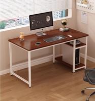 Bureau de jeu pliable rectangulaire Hauteur réglable Conception simple Étagère de table en bois massif Table d'ordinateur portable pour métal
