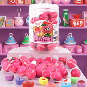 Venta Directa de Fábrica China: Caramelos Gomosos 3D Explosivos Halal con Forma de Araña para Ojos, OEM, Sabor Frutal, en Botella, Populares, Tipo Sándwich de Frutas - Product Image 1