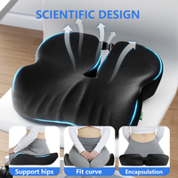 Coussins de siège ergonomiques orthopédiques en mousse à mémoire de forme, anti-pression, pour une assise longue sans fatigue et le soulagement de la sciatique – Vente chaude directe usine
