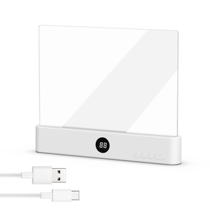 <b>Wireless</b> Portable Rechargeable Clear Led Book Full Page Light Panel Plate Lamp Board Flat Book Light <b>for</b> Reading in Bed - Product Image 1