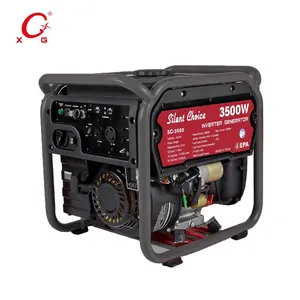 Silent Portable 4.3kVA Gasoline Generator Open Frame Recoil Start Inverter Generator 3500W Digital Outdoor Eco Friendly Parallel