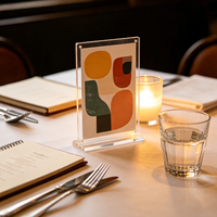 Support de table en acrylique personnalisé pour restaurant, boutique, exposition, mariage, publicité, décoration, présentoir de table en acrylique transparent