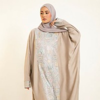 Ensemble Abaya Mosaïque pour Femmes, Hijab Inclus, Vêtements Modestes, Vêtements Musulmans Islamiques