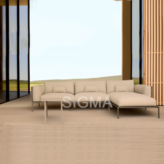 Sigma New Design Aluminum Outdoor Sofa Outdoor Garden Aluminum Sofa Set Furniture