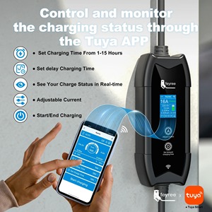 Cargador de Vehículos Eléctricos para el Hogar Feyree de 3.5kW GBT, Cargador de Coche Eléctrico WIFI de 16A para Uso Doméstico con Control por Aplicación, Cargador de Vehículos Eléctricos Portátil de 264V con Batería - Product Image 2
