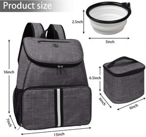 Bolsa de viaje para perros aprobada por aerolíneas, mochila para mascotas con bolsa de transporte para suministros, de fábrica BSCI. - Product Image 4
