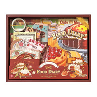 Kit cadeau de fournitures pour scrapbooking et journalisation : Carnet à spirales vintage A6 à grille, couverture rigide, thème gâteau pour la création de délicieux aliments