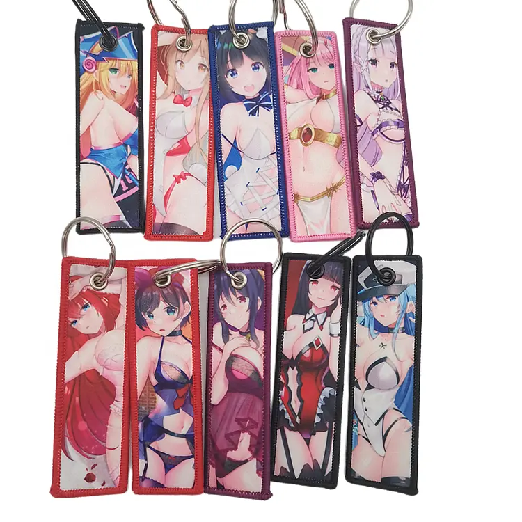 Großhandel billig 13*3cm Schlüssel bund/Jet-Tag/Anime Schlüssel anhänger benutzer definierte Sublimation leeren Schlüssel bund