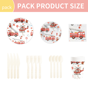 Ensemble de vaisselle jetable en papier DAMAI pour fête d'anniversaire, 350 g/m², ensemble complet de haute qualité avec assiettes, serviettes et gobelets - Product Image 2