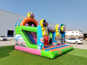 Castillo Inflable con Tobogán Temático de <span class=keywords><strong>Cocomelon</strong></span>, Combo de Castillo Inflable <span class=keywords><strong>para</strong></span> Fiestas Infantiles - Product Image 3