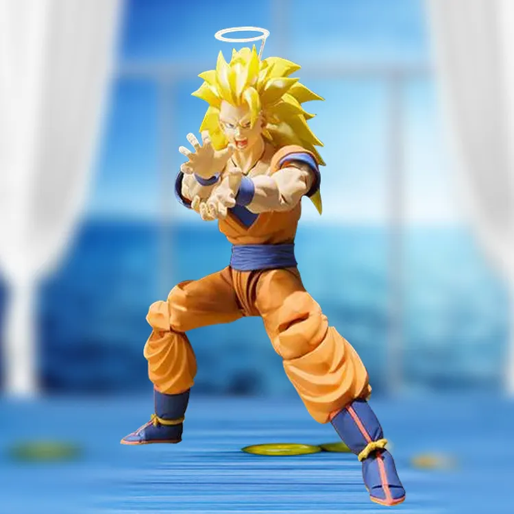 Anime super saiyan action figure goku super saiyan collezione in pvc giocattolo per bambini regali figlio goku sh figuarts palla trascinata z