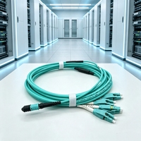 Cable de Conexión de Fibra Óptica LSZH 10G MPO-LC OM4 Multimodo de 8 Núcleos para Centro de Datos