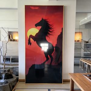 Decoración de Lujo, Impresión HD en Lienzo, Pintura de Caballos, Animales, Cristal, Porcelana, Decoración del Hogar, Mural LED, Venta al por Mayor, Personalizado - Product Image 5