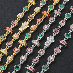 Collares de Joyería de Colores en Oferta, Accesorios de Lujo Ligero y de Alta Gama, Collares para Hombre, Conjunto de Joyería Hip-hop - Product Image 5