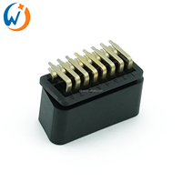 12V J1962 90 grados ángulo recto pines OBD II OBD 2 OBD2 conector macho