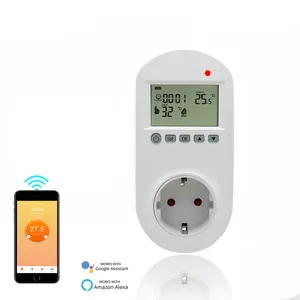 16A Plug Eu Socket Kamer Verwarming Plug Thermostaat Temperatuur Controller 220 Volt 16A 3000W