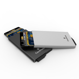 กระเป๋าใส่บัตรเครดิต กระเป๋าสตางค์ผู้ชาย แฟชั่น สมาร์ทวอทช์ ป้องกันการโจรกรรมข้อมูล RFID  โลหะ อลูมิเนียม ดีไซน์เรียบง่าย สลิม  รับสกรีนโลโก้ - Product Image 5