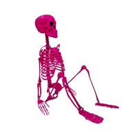 Squelettes géants imprimés en lettrage en relief en plastique à articulations mobiles pour la décoration d'Halloween, accessoire de maison hantée en plein air, effrayant