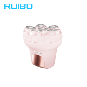 Rasoir électrique indolore pour <span class=keywords><strong>femme</strong></span>, 6 têtes flottantes, rasoir magnétique, étanche, utilisation humide et sèche, tondeuse sans fil, rasoir à double vitesse - Product Image 6