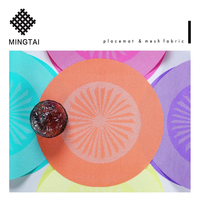 Set de table rond en PVC vinyle, résistant à la chaleur, fabriqué en Chine, personnalisable, prix attractif, conforme aux normes hôtelières, pour intérieur