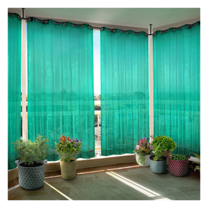 Eyelet HDPE Outdoor Curtains 150 GSM with UV Protection Weather Resistant Fabric and Elegant Style for Balconies Patios - Product Image 1