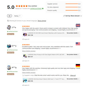 Montre connectée pour enfants de qualité supérieure, appel vidéo, carte SIM 4G, GPS, LBS, WIFI, suivi, 770 mAh, avec application LAGENIO gratuite - Product Image 4