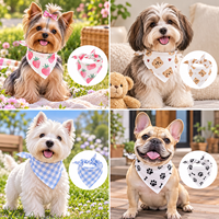 Bandana vierge en polyester pour chien à sublimation, à attacher – Écharpes vierges pour animaux de compagnie pour boutiques d'animaux – Accessoire vestimentaire personnalisé pour animaux
