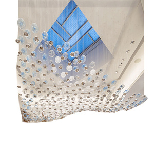 Özel büyük cam küre avize Modern yüksek tavan asılı ışıklar ev otel resepsiyon Bar dekor için - Product Image 6