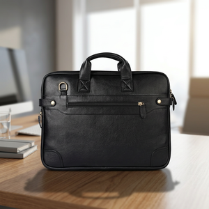 BS INTERNATIONAL – Sacoche de protection antichoc pour ordinateur portable en cuir véritable 100 % écologique, fournie directement par l'usine - Product Image 1