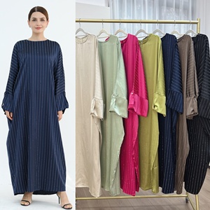 2025 islamique <span class=keywords><strong>turquie</strong></span> Ramadan EID robes modestes grande taille femmes robes vêtements islamiques caftan Abaya robe avec des perles pleines - Product Image 1