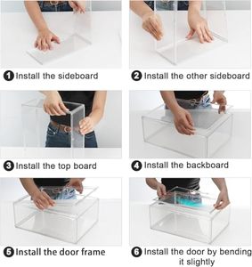 HENRY Vitrine multifonctionnelle de conception européenne, écologique, pour Labubu, hauteur 15,75 pouces, boîte de présentation en acrylique transparente, étagère Pop - Product Image 5