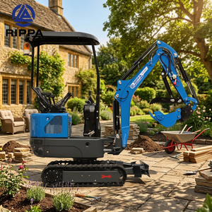 รถขุดขนาดเล็ก RIPPA R15 1.<span class=keywords><strong>5</strong></span> ตัน เครื่องยนต์ดีเซล Kubota มาตรฐาน CE EPA EURO <span class=keywords><strong>5</strong></span> พร้อมห้องโดยสาร สำหรับงานเกษตร สวน และไซต์ก่อสร้าง - Product Image 2