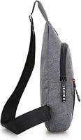 À la mode hommes grande capacité Polyester poitrine sac multifonctionnel extérieur épaule sac à coudre fermeture éclair élégant motif de couture