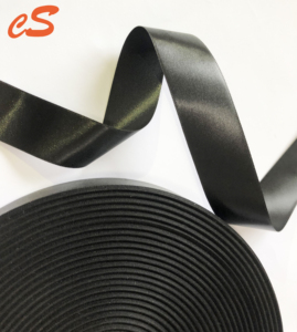 Tùy chỉnh màu đen satin Ribbon 100% polyester mặt duy nhất với hai mặt dệt cạnh hỗn hợp màu sắc tỏa sáng - Product Image 4