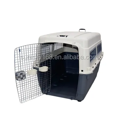 Wire mesh pet cage,120cm super large plastic dog carrier with wheel used for household pets