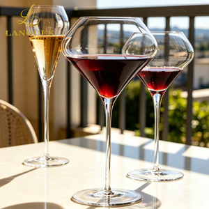 Ensemble <span class=keywords><strong>de</strong></span> verres à vin en cristal sans plomb soufflé à la main Lanques Modern, pour vin rouge, vin <span class=keywords><strong>blanc</strong></span>, passe au lave-vaisselle - Product Image 5