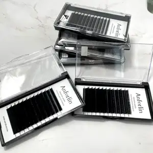 Wholesale eyelashes private label, pre made volume fans mink lashes, mink individual eyelash extension