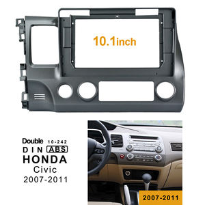 สำหรับ Honda Civic 2007-2011 อุปกรณ์ตกแต่งแผงหน้าปัดรถยนต์ ขนาด 10.1 นิ้ว <span class=keywords><strong>ช</strong></span>ุดแปลงเฟรมวิทยุสเตอริโอ DVD ABS แผงหน้าปัด - Product Image 2